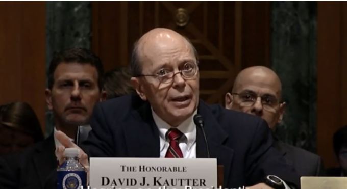 IRS acting commissioner David Kautter testifies before the Senate Finance Committee.