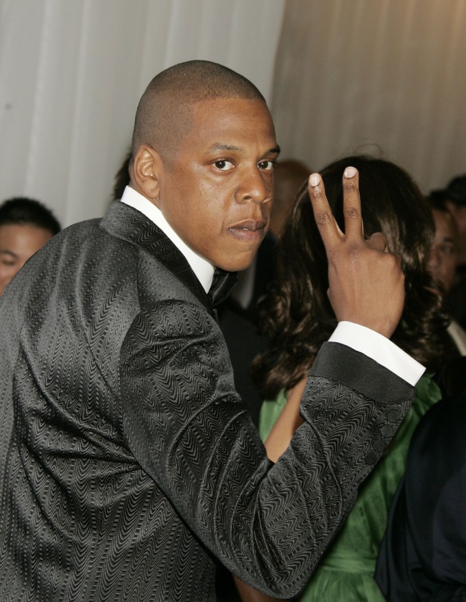 Recording artist Jay-Z arrives for the 50th Annual Grammy Awards at the Staples Center in Los Angeles.