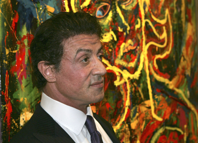 Sylvester Stallone at an art fair in 2009