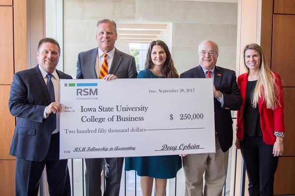 RSM presenting Iowa State with the donation this week