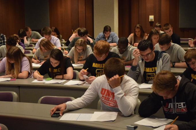 Students at WIUs 12th annual Accounting Challenge.