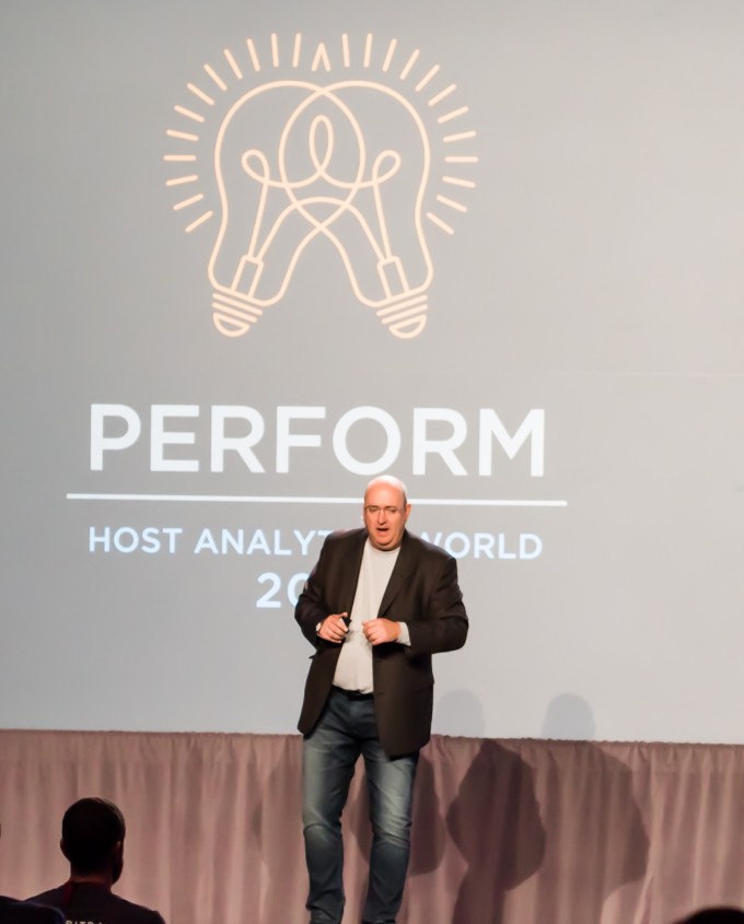 Host Analytics CEO Dave Kellogg speaks at the companys annual user conference in Nashville.
