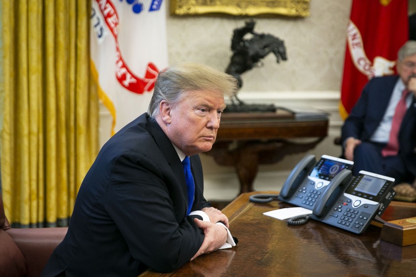 President Donald Trump in the Oval Office