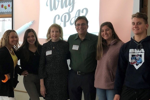 Peter Bozzo (center) at Central Regional High School in Bayville, N.J.