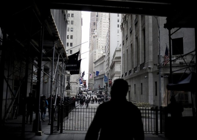 A gate protects Wall Street near the New York Stock Exchange