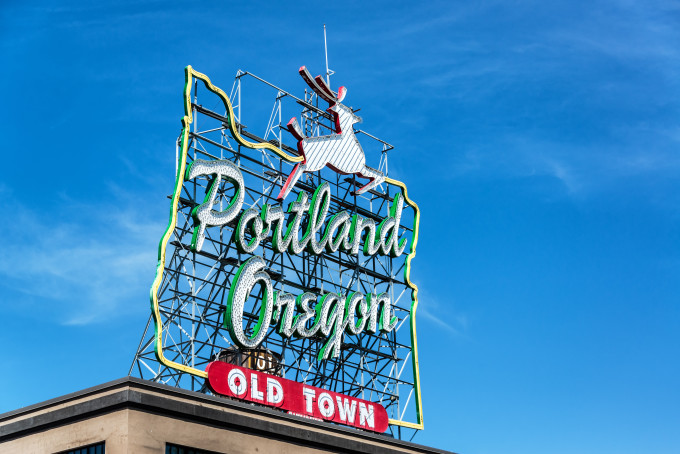 Portland, Oregon Old Town sign