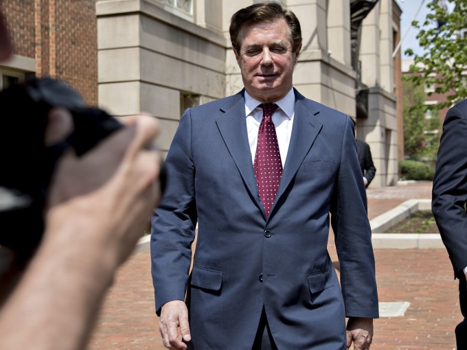 Paul Manafort exits the District Courthouse after a motion hearing in Alexandria, Virginia, in May 2018.