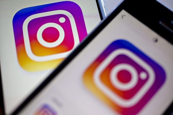 Facebook's Instagram logo is displayed on the Instagram application running on Apple iPhones
